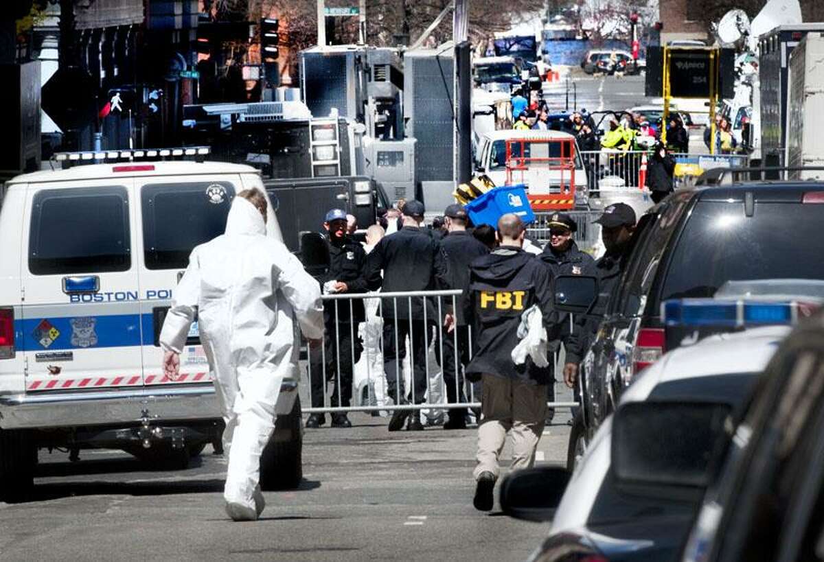 Boston - Exeter Street leading down to the site of the second bomb blast. Melanie Stengel/Register