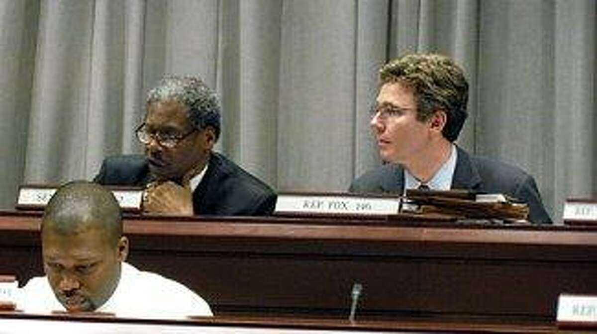 Sen. Eric Coleman, Rep. Gerald Fox, and at the bottom Rep. Gary Holder-Winfield -- Christine Stuart Photo