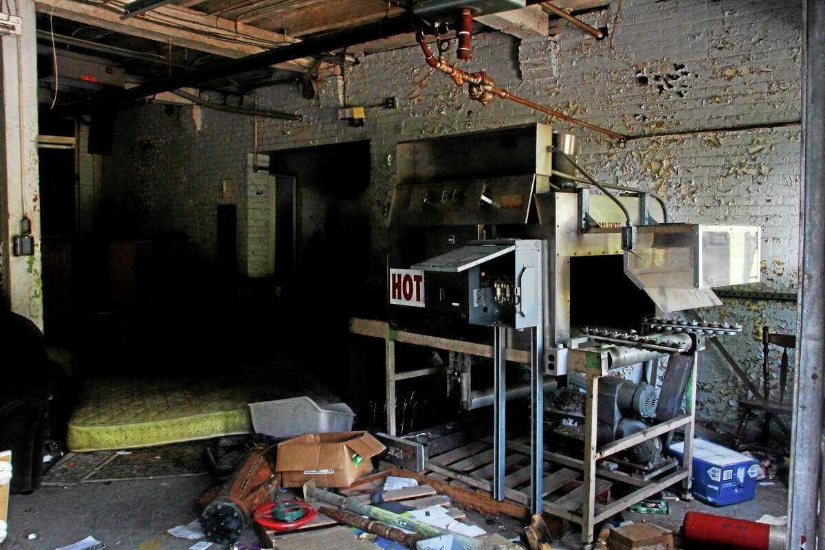 Inside the vacant Lambert Kay property in Winsted.
