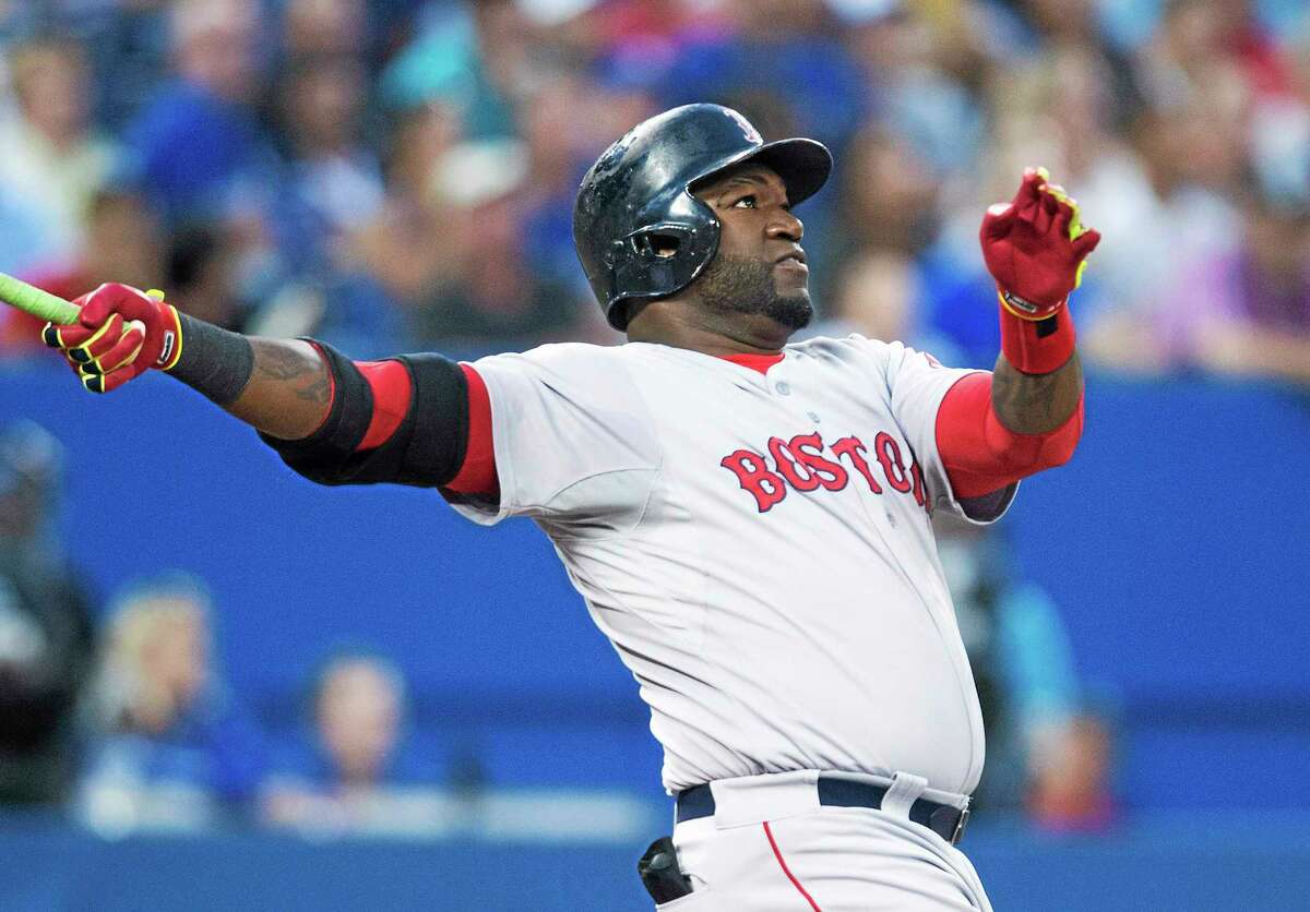 David Ortiz hits his second home run of the game during the fifth inning Monday against the Blue Jays.