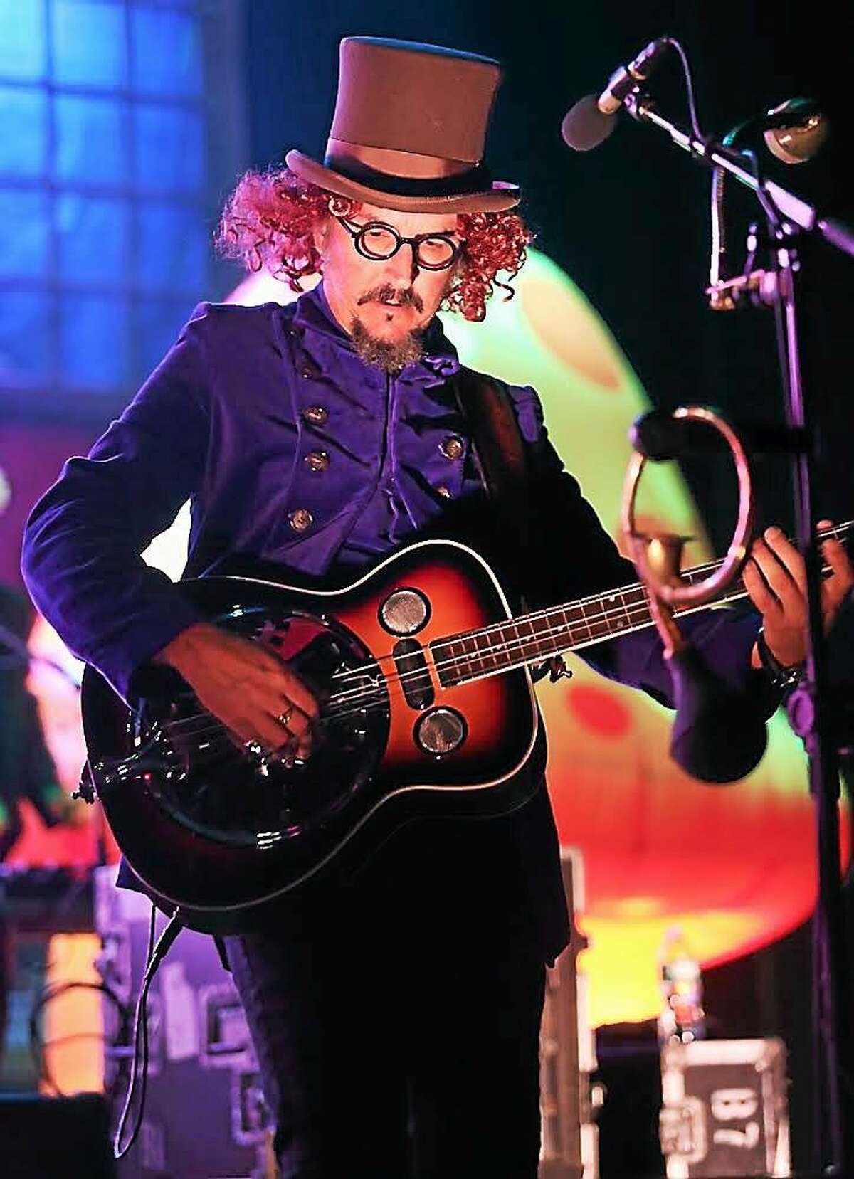 Photo by John Atashian Singer and bassist, Les Claypool of the rock band Primus, is shown performing at the Palace in Waterbury during the group's concert on Oct. 28. Primus is currently on a U.S. tour in support of their brand new cd ìPrimus & the Chocolate Factory.î