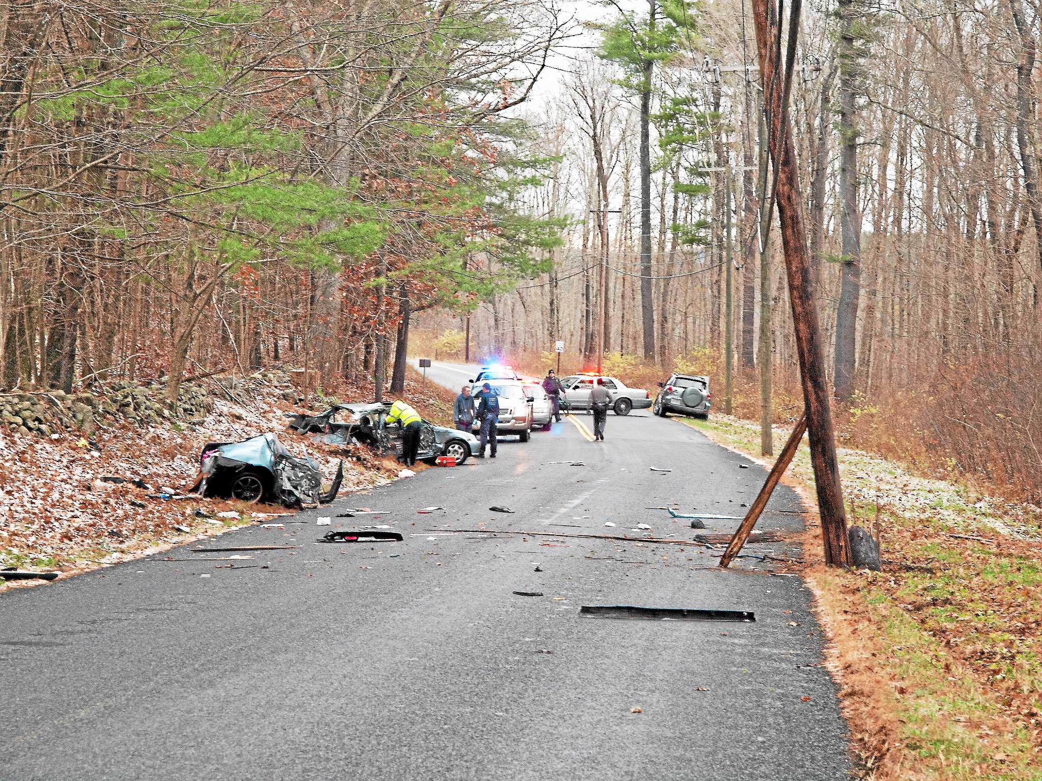 Driver, passenger seriously hurt in Morris crash; Car cut in half by ...