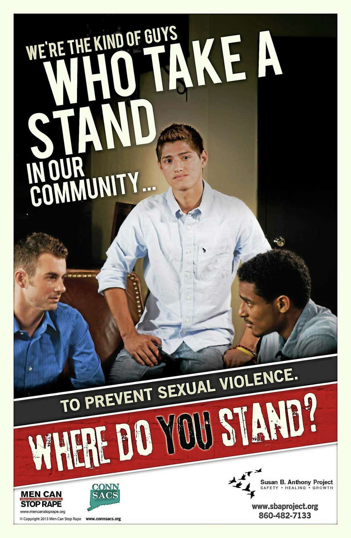 Men Can Stop Rape and CONNSACS joint campaign to stop violence against women.