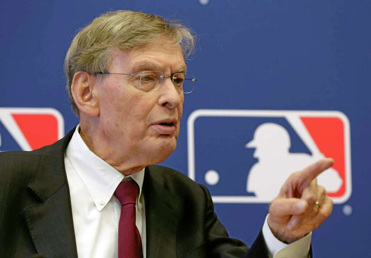 Commissioner Bud Selig answers a question during a news conference at Major League Baseball headquarters, in New York, Thursday, May 16, 2013. Major League Baseball hopes to expand video review by umpires for the 2014 season and says all calls other than balls and strikes could be subject to instant replay. (