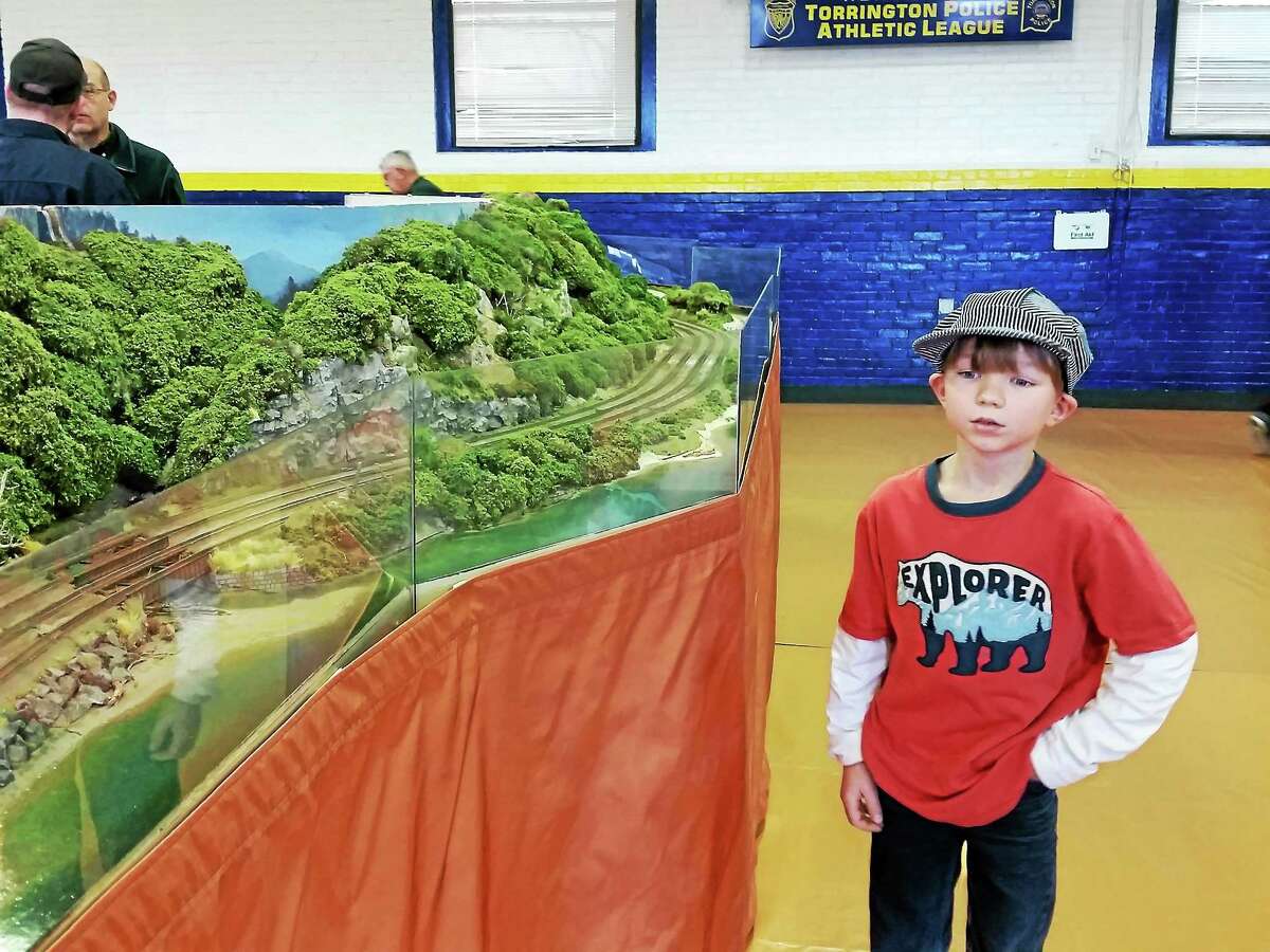 A young appreciator of model trains attends the Holiday Model Train Show on Saturday at the Torrington Armory.