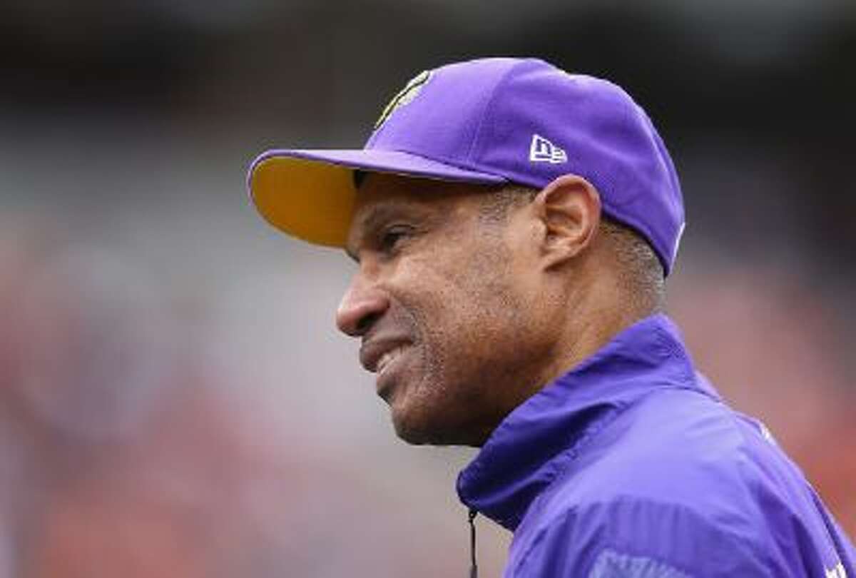 Leslie Frazier, former head coach of the Minnesota Vikings, watches the action during a game against the Cincinnati Bengals at Paul Brown Stadium on Dec. 22, in Cincinnati, Ohio.