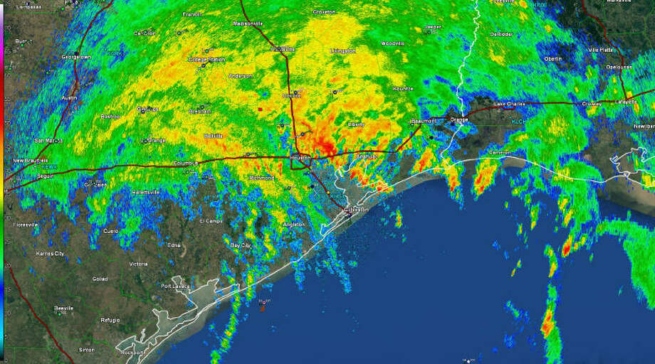 Hurricane Harvey forecast maps 10 pm, Aug. 27, 2017 Houston Chronicle