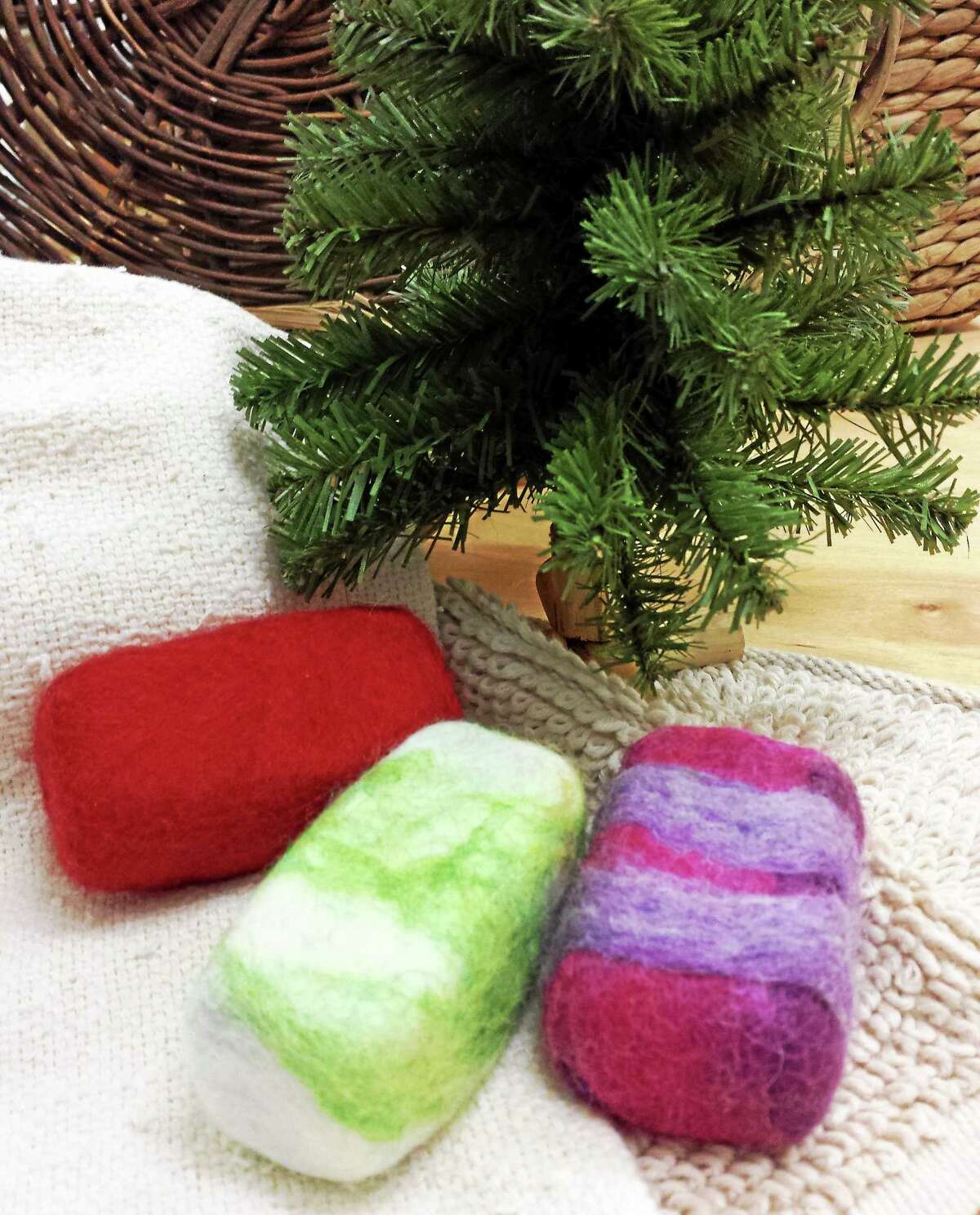 Submitted photo - Ginger Balch Soaps covered with jackets of soft wool make an enticing and easy gift for Christmas.