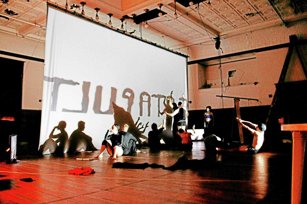 Members of Catapult Entertainment prepare for a run-through rehearsal of their “shadow art” performance in Torrington on Friday, August 16. The group is rehearsing for their upcoming performance on the NBC performance show “America's Got Talent”, which will be aired live on Tuesday.