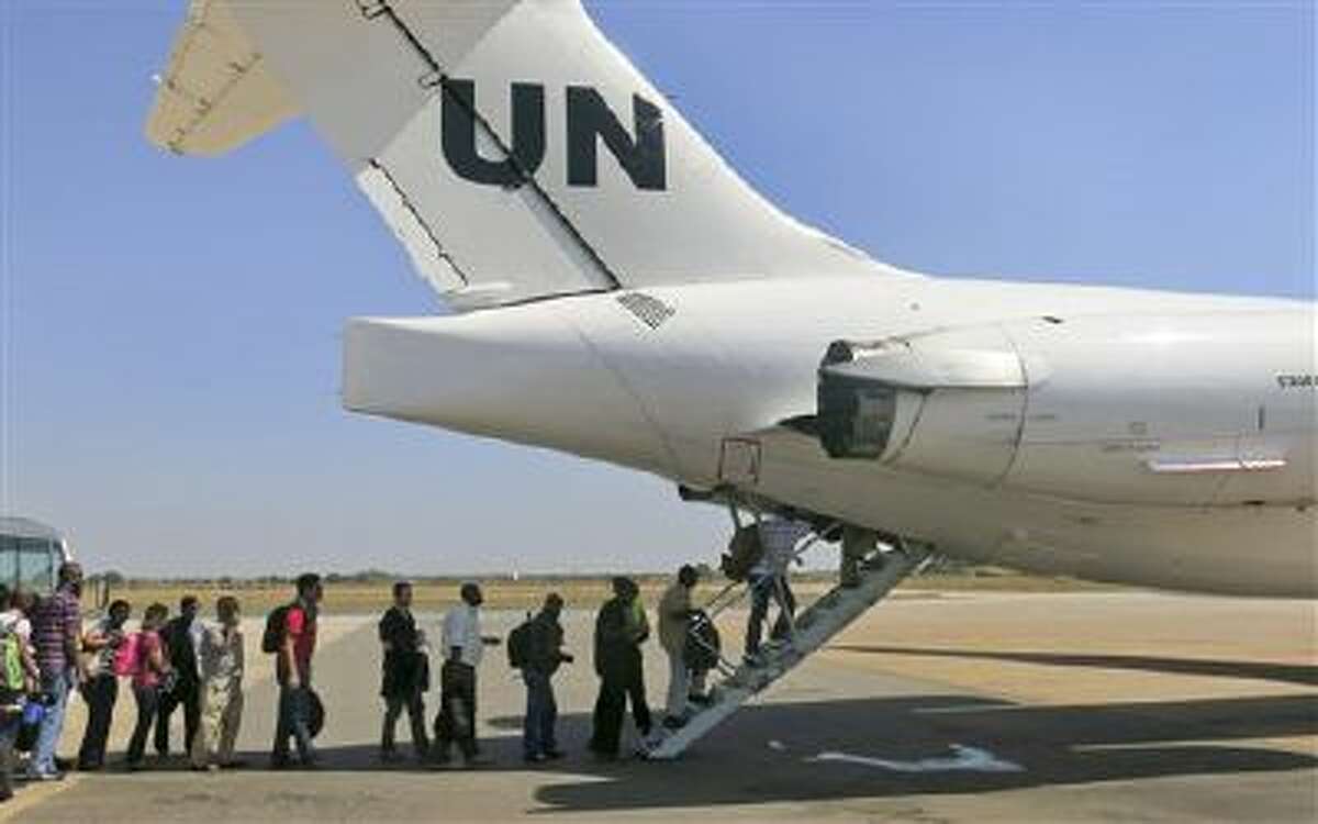 The United Nations relocated non-critical staff from Juba, South Sudan, to Entebbe, Uganda, on Sunday. Civilian helicopters evacuated U.S. citizens from the violent South Sudan city of Bor.