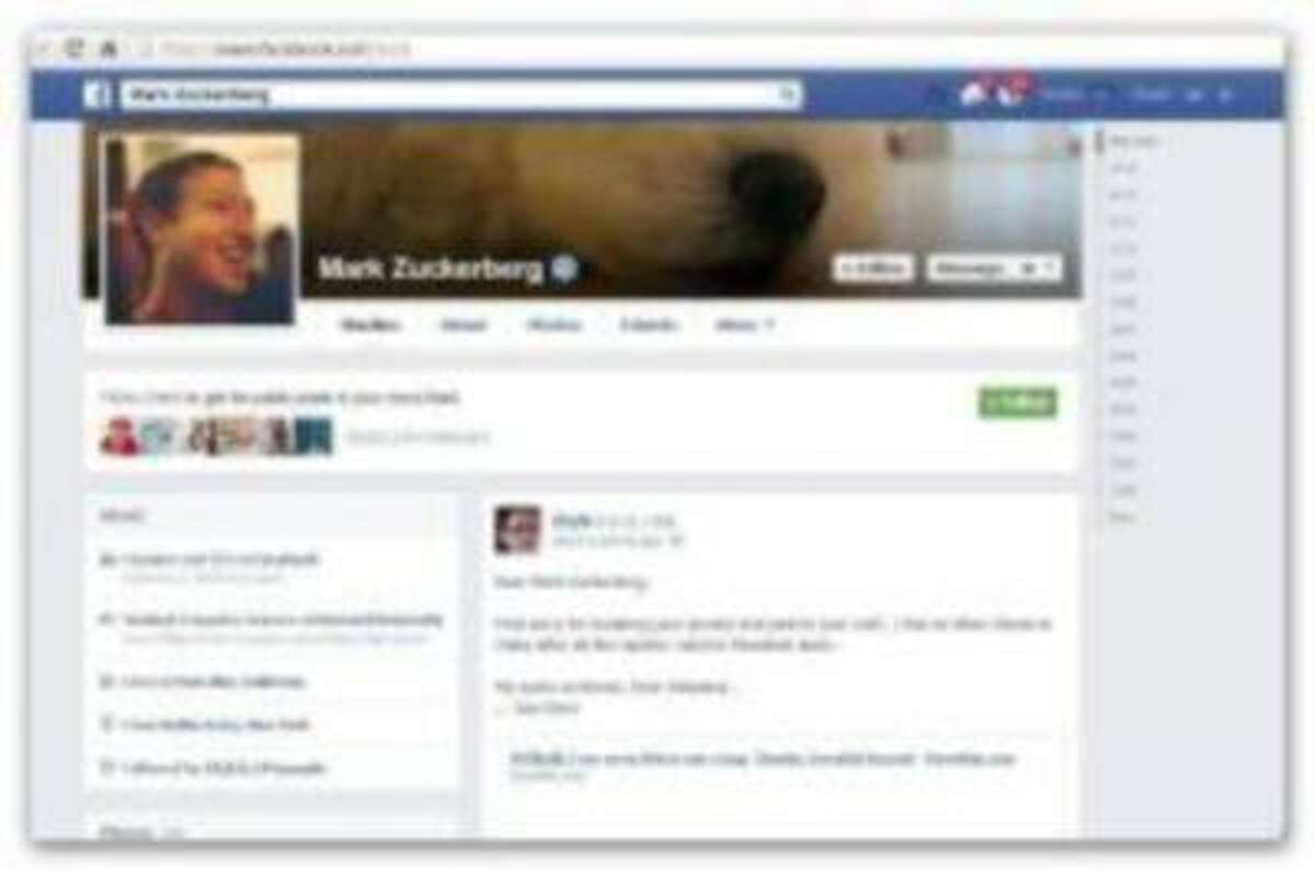 Khalil Shreateh's message on Mark Zuckerberg's wall.