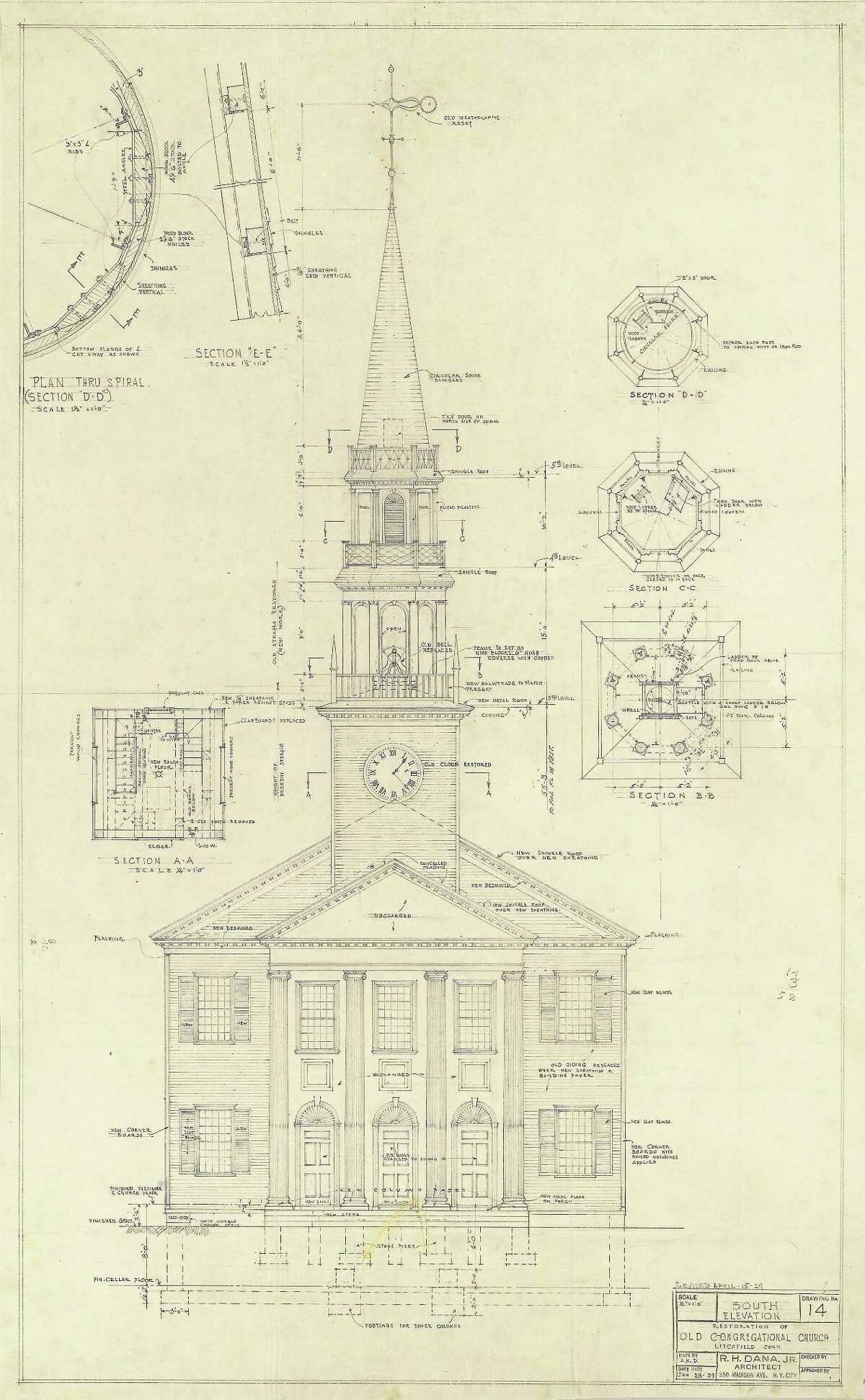 Submitted photo Congregatioanl Church blueprint