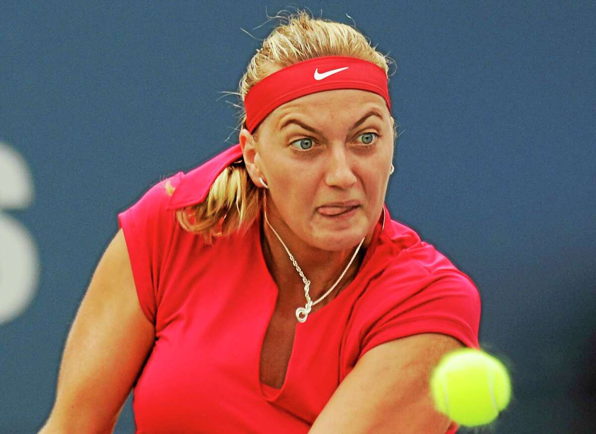 No. 2 seed Petra Kvitova advanced to the semifinals of the Connecticut Open with a 6-4, 6-1 win over Barbora Zahlavova Strycova on Thursday afternoon at the Connecticut Tennis Center.