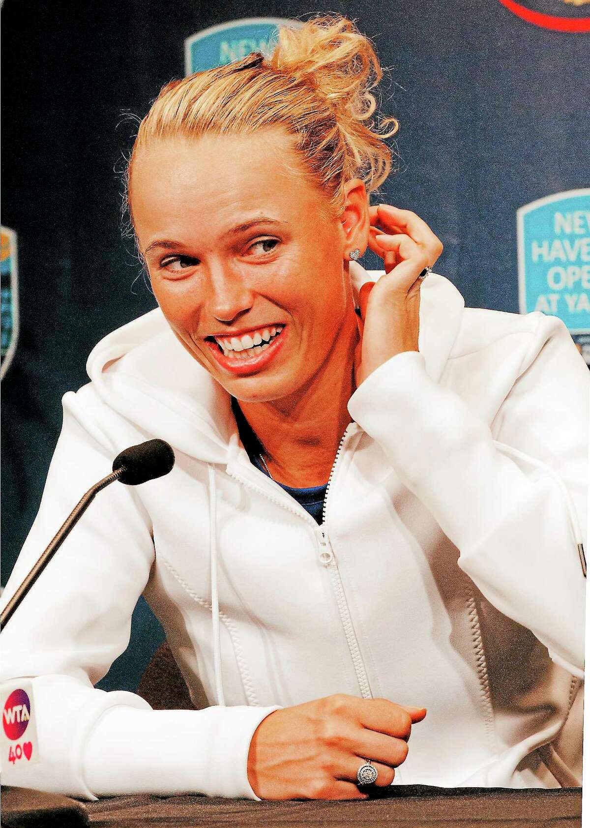 Four-time New Haven Open champion Caroline Wozniacki said New Haven feels like a second home.