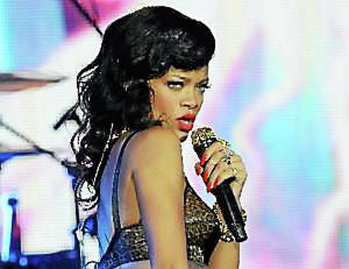 This Nov. 19, 2012, file photo shows Rihanna performing at the Kentish Town Forum in London.