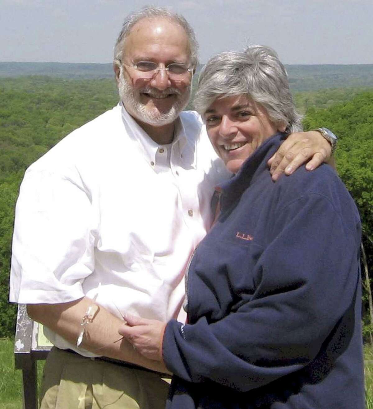 FILE - In this file handout photo provided by the Gross family shows Alan and Judy Gross in an unknown location. Five years to the day after his arrest in Cuba on espionage charges, former U.S. contractor Alan Gross is threatening a hunger strike, refusing almost all visitors and predicting he will die in prison if he isnít freed by his 66th birthday in May, relatives and backers said Wednesday, Dec. 3, 2014. (AP Photo/Gross Family, File)