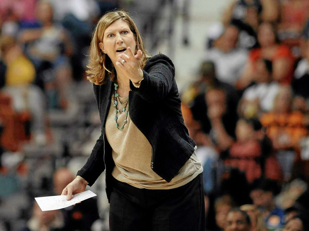Connecticut Sun head coach Anne Donovan reacts during the first half of Sunday’s game against the Atlanta Dream.