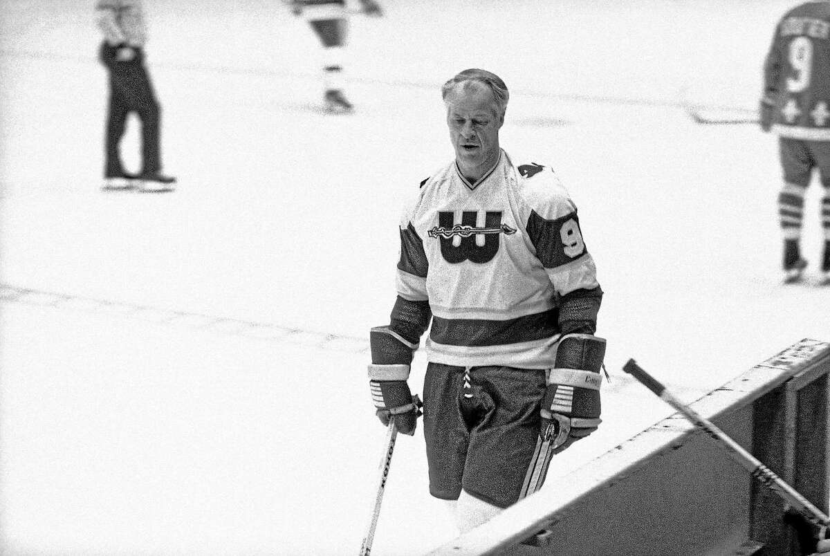 Hockey Hall of Famer Gordie Howe, here playing for the New England Whalers in a World Hockey Association game in Hartford on Nov. 19, 1977, suffered his third stroke in three months on Monday.