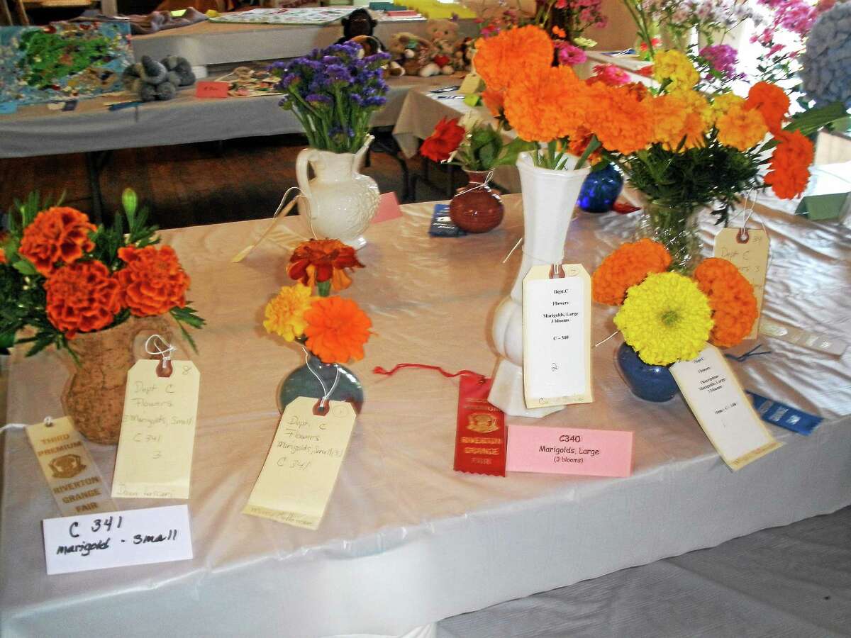 Stephen Underwood - Special to The Register Citizen Some of the many flowers on display at the 25th annual Riverton Grange Fair Saturday.