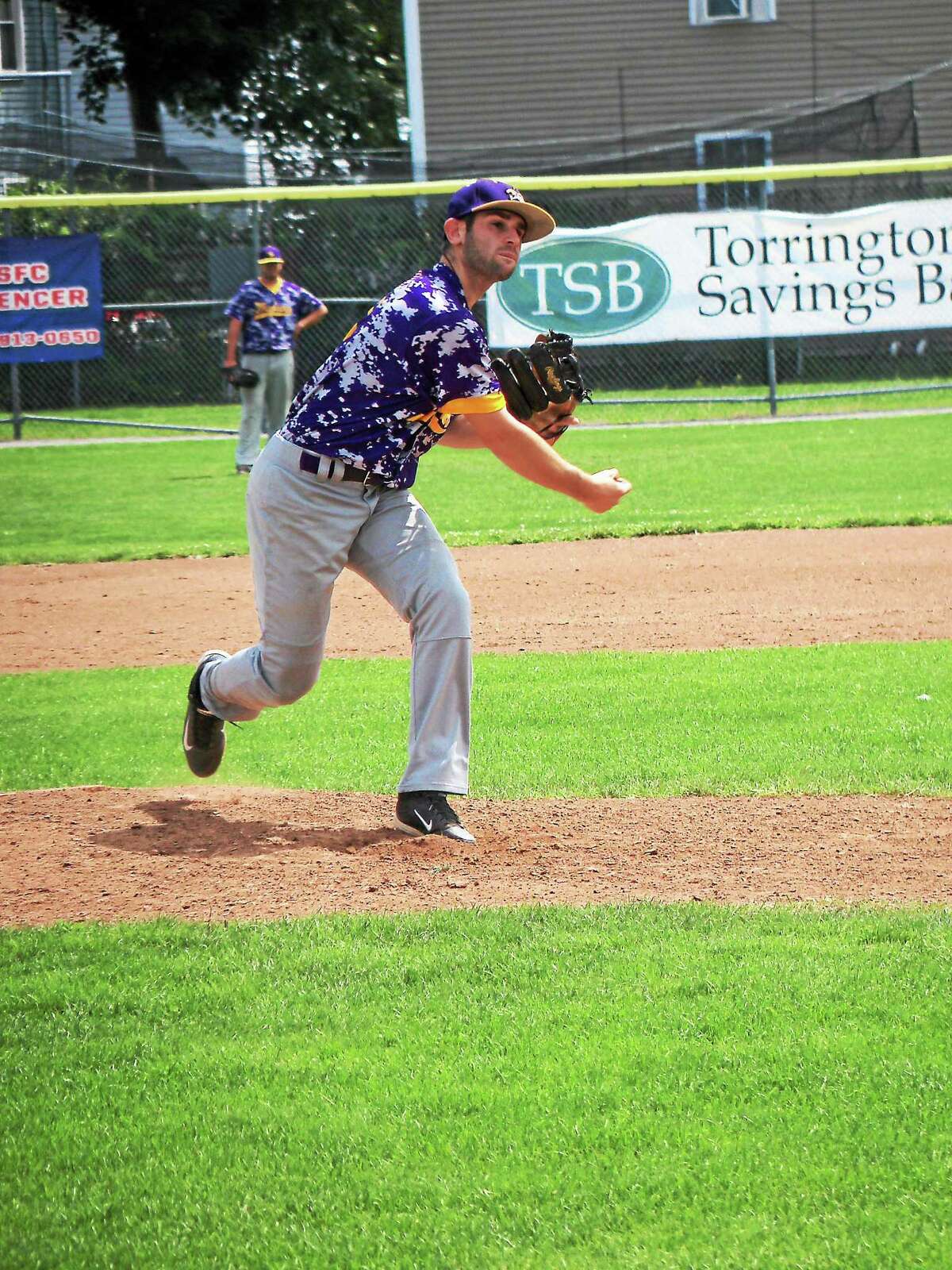 Peter Wallace - Register Citizen Tri-Town pitcher Jordie Scheiner kept Litchfield batters off balance all day with a dancing knuckleball and a great defense. The combination held the Cowboys to five hits in nine innings.