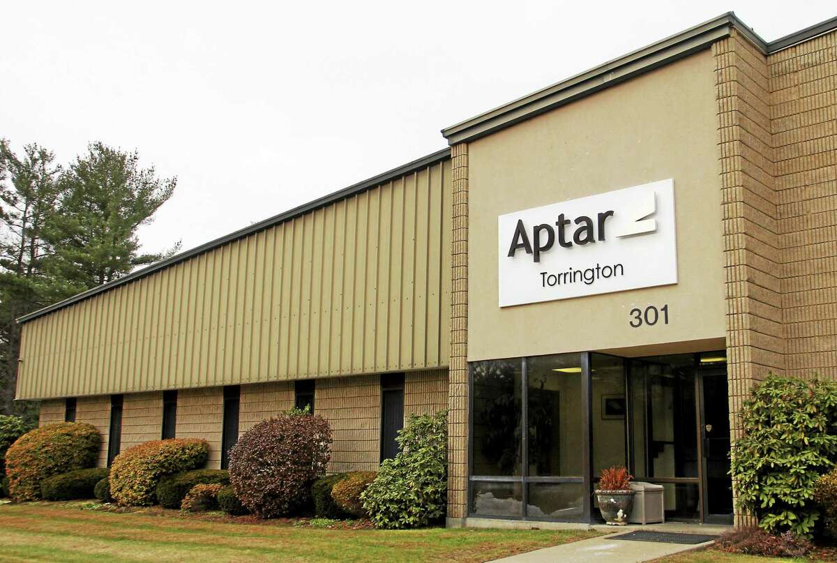 Outside the Aptar manufacturing facility on Ella Grasso Avenue at Torrington’s Industrial Park on Tuesday.