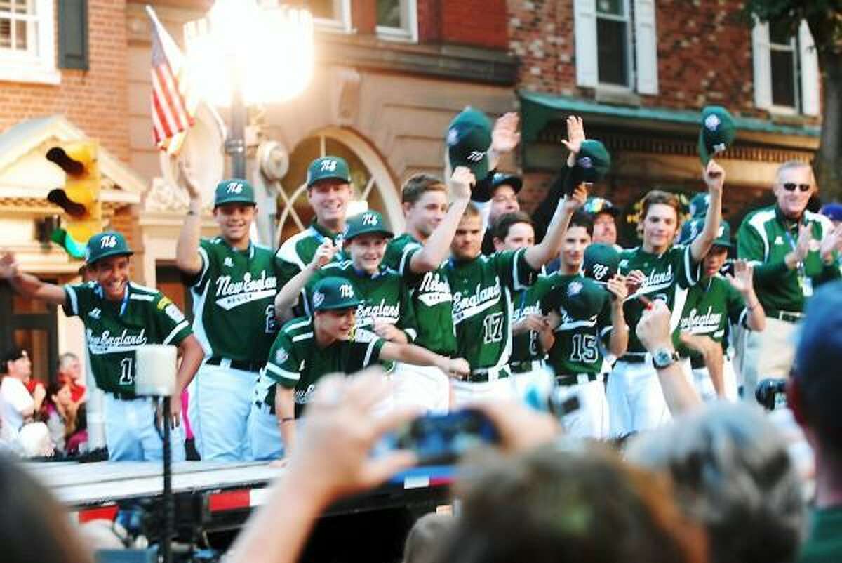 Mary Albl -- New Haven Register Team New England (Westport) was featured in the 9th Annual Grand Slam Parade in Wednesday evening in downtown Williamsport, Pa. Westport arrived Sunday for the Little League World Series. They will play their first game on Thursday at 7 p.m. against South Nashville, Tenn. on ESPN2.
