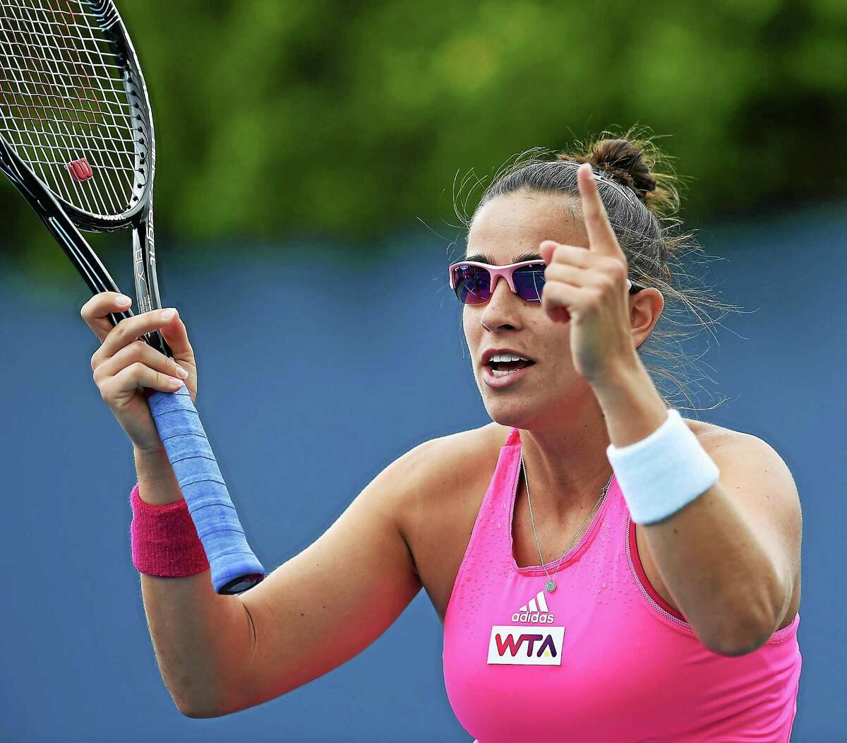 (Mara Lavitt ó New Haven Register) August 15, 2014 New Haven Today was the first day of the CT Open at the Connecticut Tennis Center. Paula Ormaechea. mlavitt@newhavenregister.com