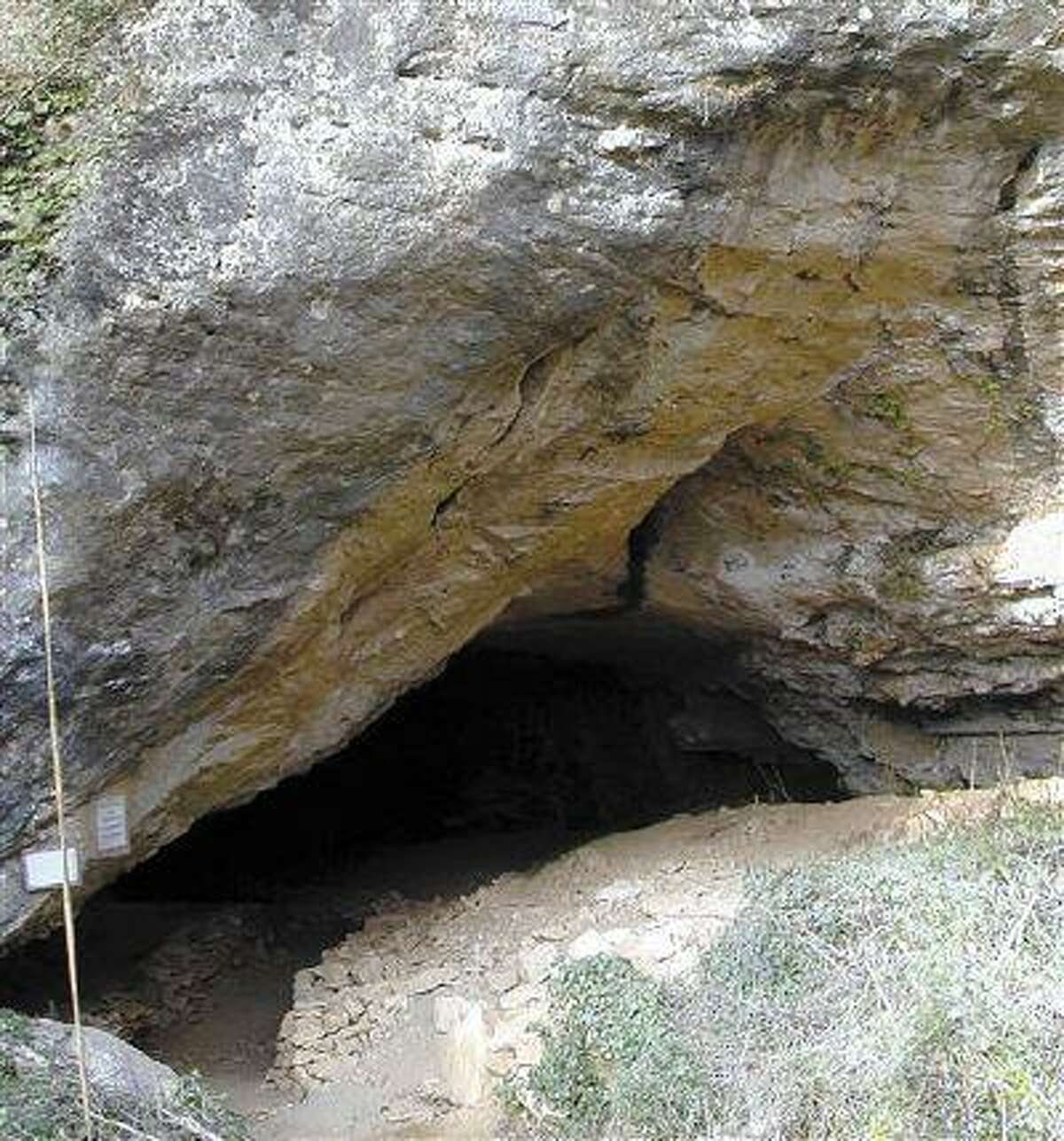 This undated photo provided Monday, Aug.12, 2013 by Pech-de-l'Aze Project shows a classic Neandertal cave site of Pech-de-l'Aze, southwestern France, where a bone tool called a lissoir was recently found. This tool was dated to approximately 50,000-years old. (Courtesy photo Pech-de-l'Azé Project/AP)