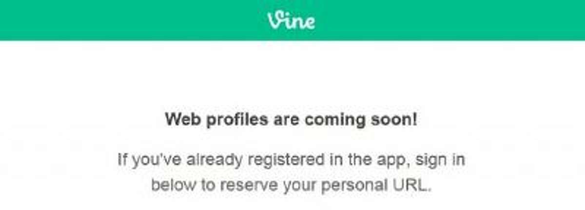 A screenshot of the Vine Profiles page promoting customized profiles.