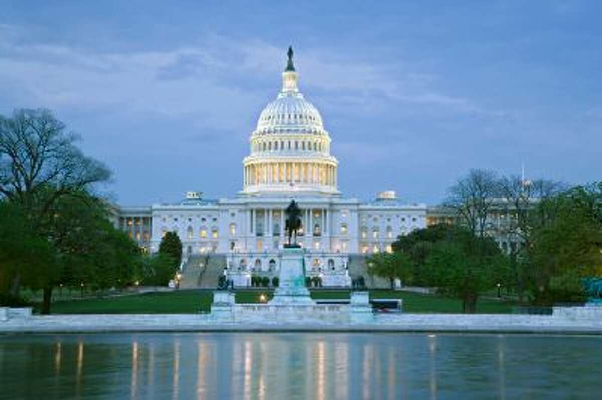 USA, Washington DC, Capitol building at dusk