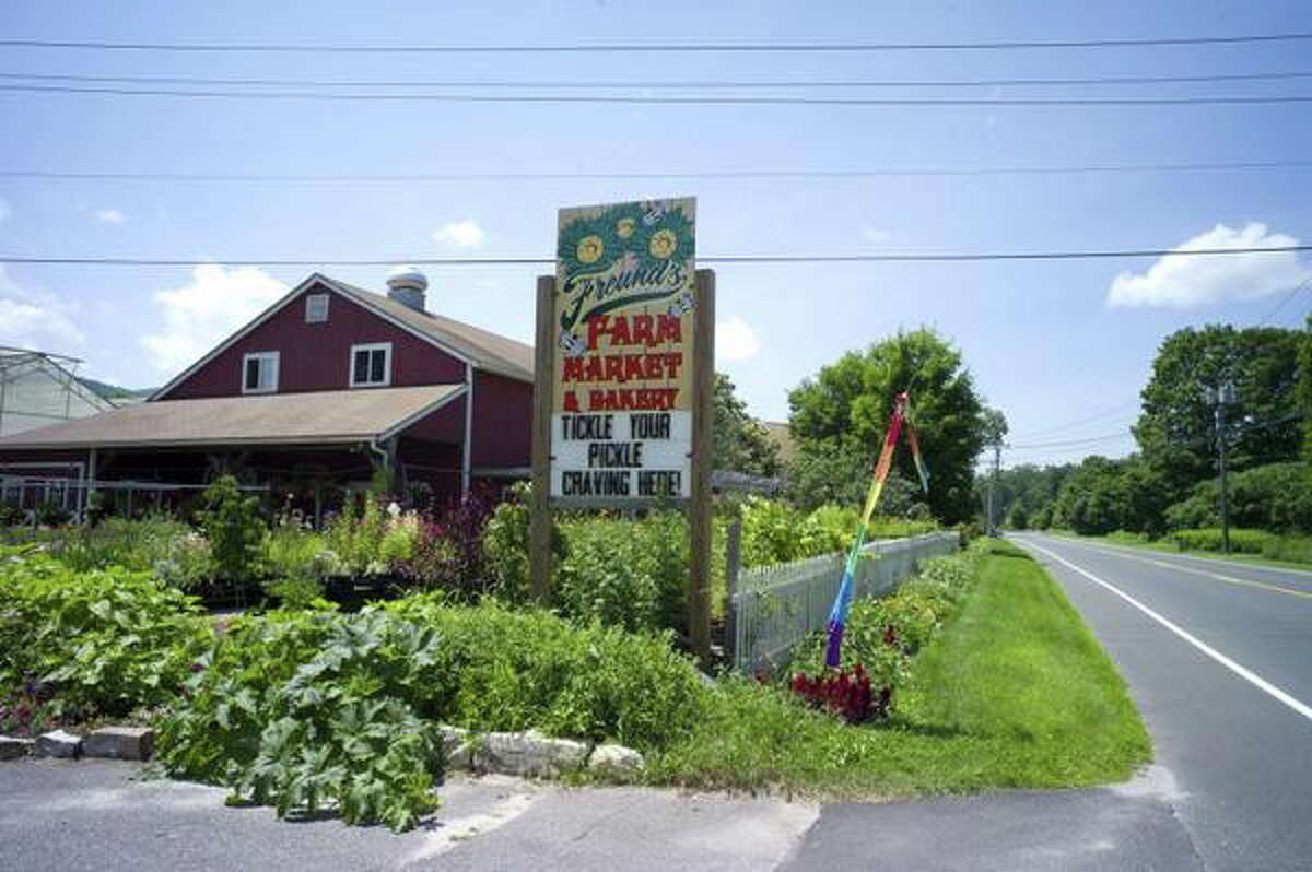 Freund’s Farm, located on Route 44 in East Canaan, where U.S. Sen. Chris Murphy spent Monday working as a farmhand.