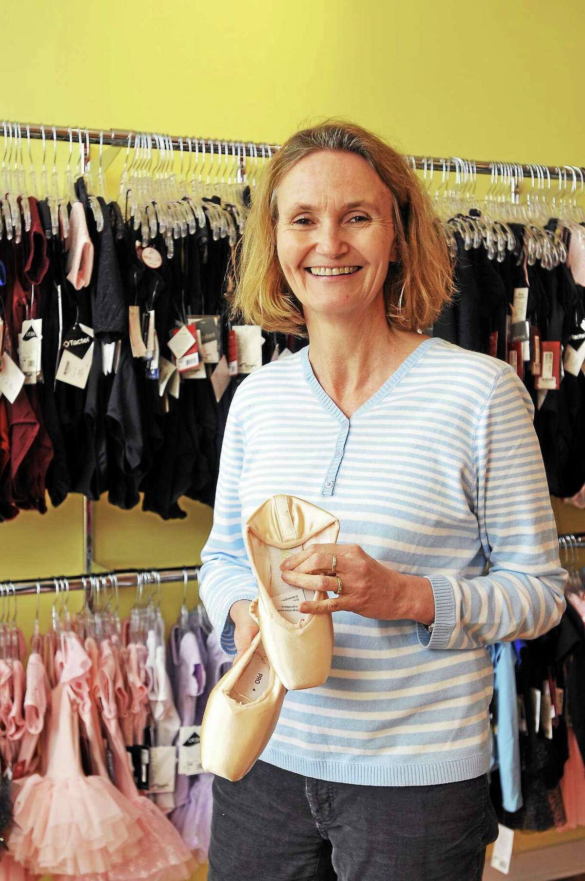 Photos by Laurie Gaboardi Monica Harcken owner and manager of Monicaís Corner at 64 Railroad St. in New Milford, which stocks dancewear and more.