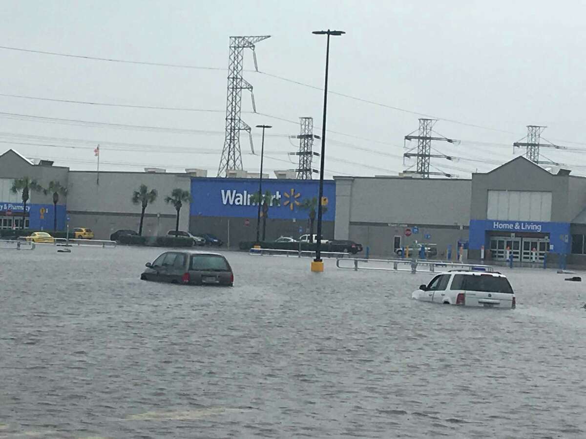 Floodwaters kept most area Walmart stores, ﻿such as this one in ﻿Kemah﻿, closed through Sunday, while many of the regions other stores shuttered during the storm.