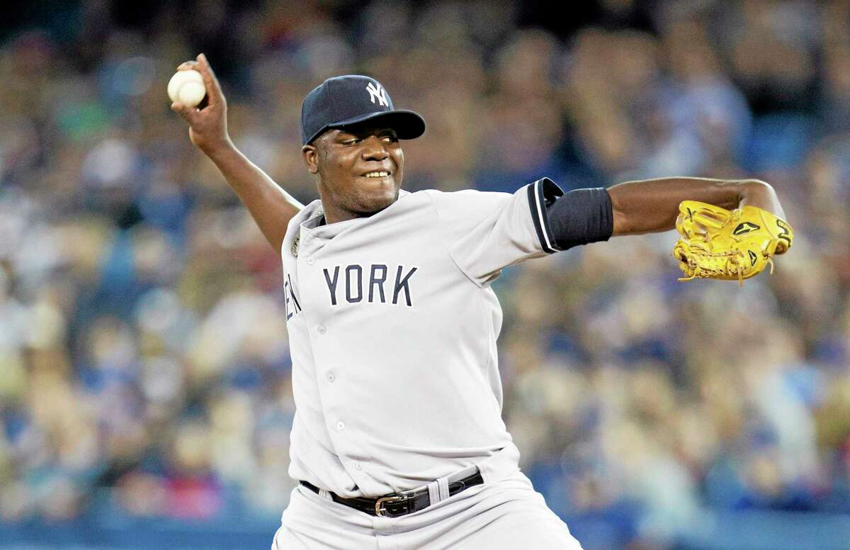 Yankees starting pitcher Michael Pineda throws during the first inning Saturday.