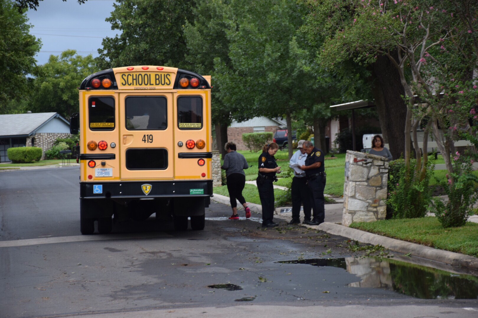 NEISD bus carrying 1 student pulls out in front of SUV