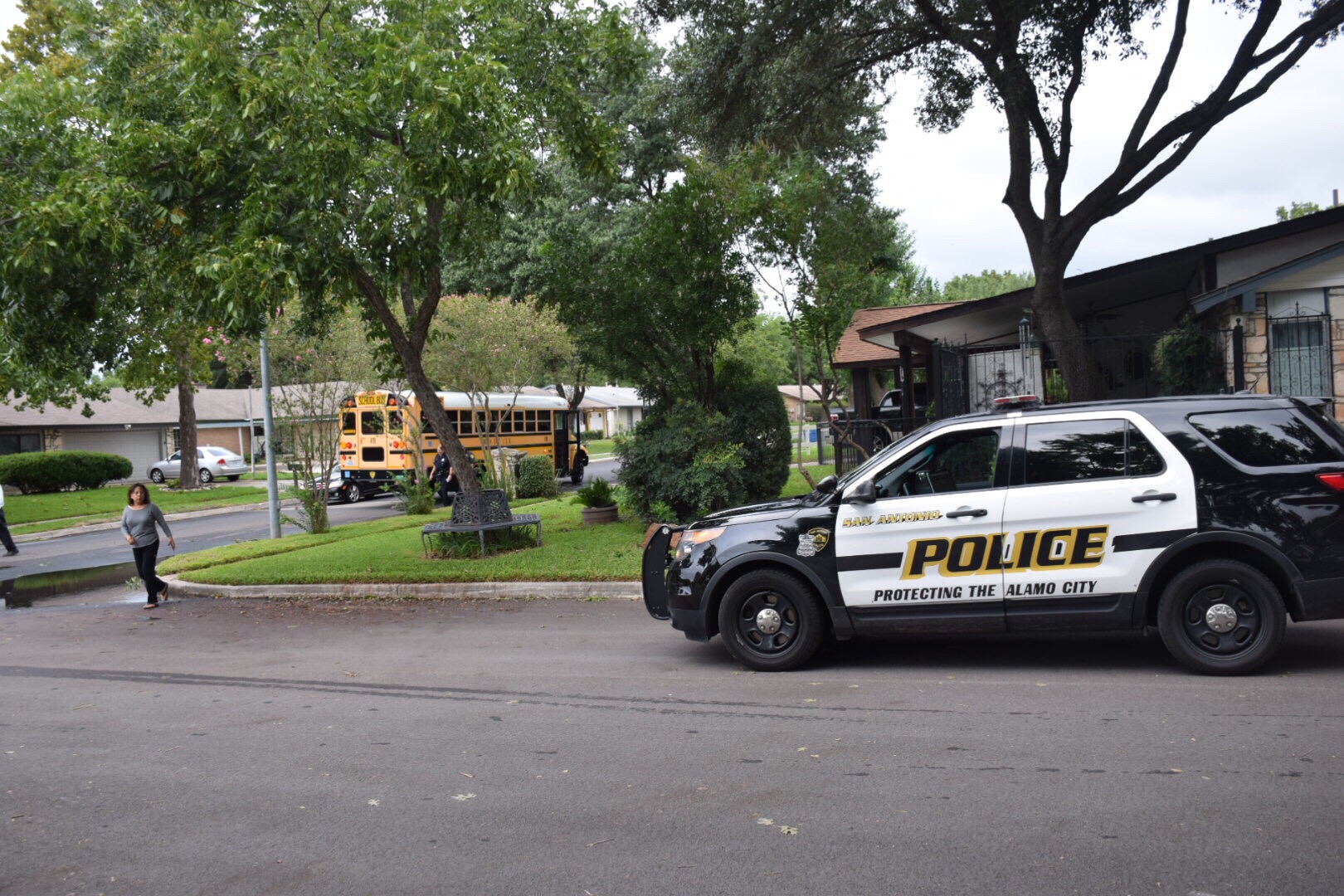 NEISD bus carrying 1 student pulls out in front of SUV