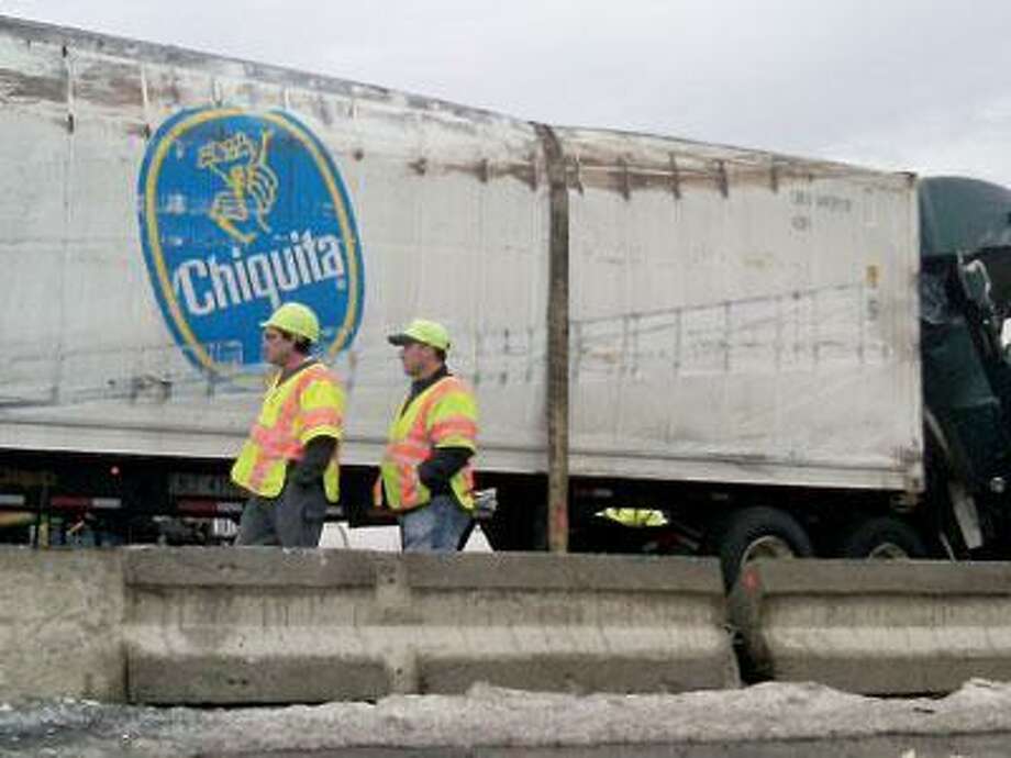 WEB FIRST: Banana Truck Slips, Flips - Clogs I-95 North In 