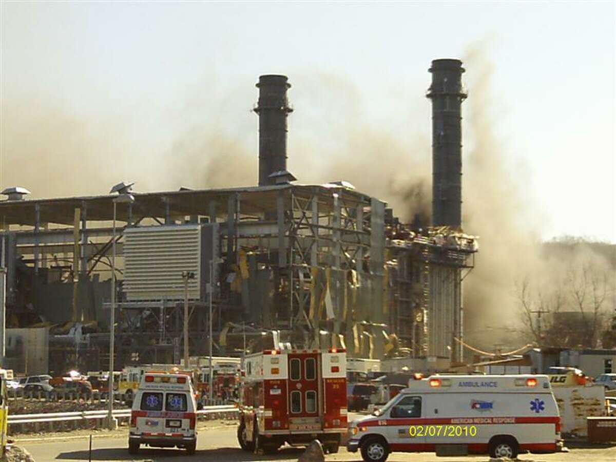 Submitted photo from 2010 explosion at the Kleen Energy plant in Middletown