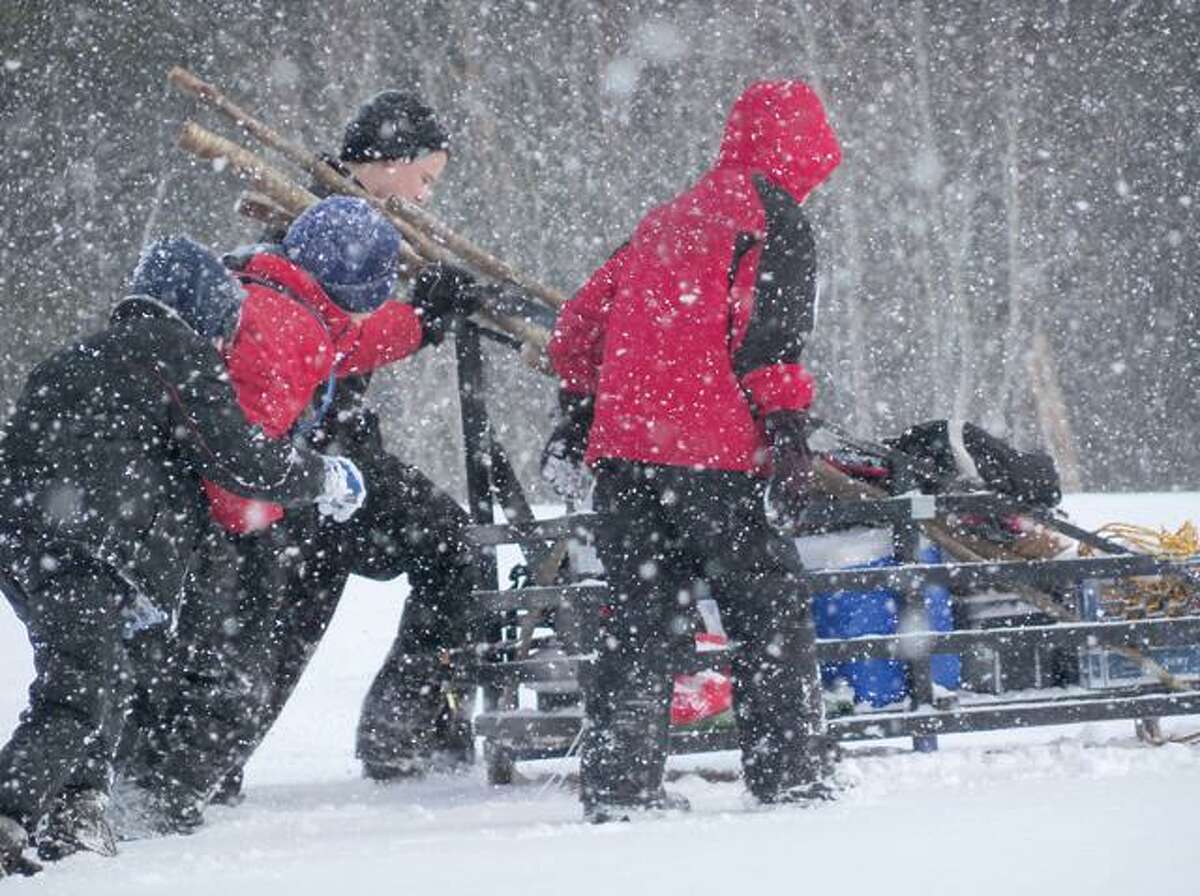 RICKY CAMPBELL/ Register CitizenIn the annual Klondike Derby, Boy Scouts from all over the region competed in outdoor survival and skill use Saturday morning. The event was held at White Memorial Foundation and attracted approximately 300 scouts.