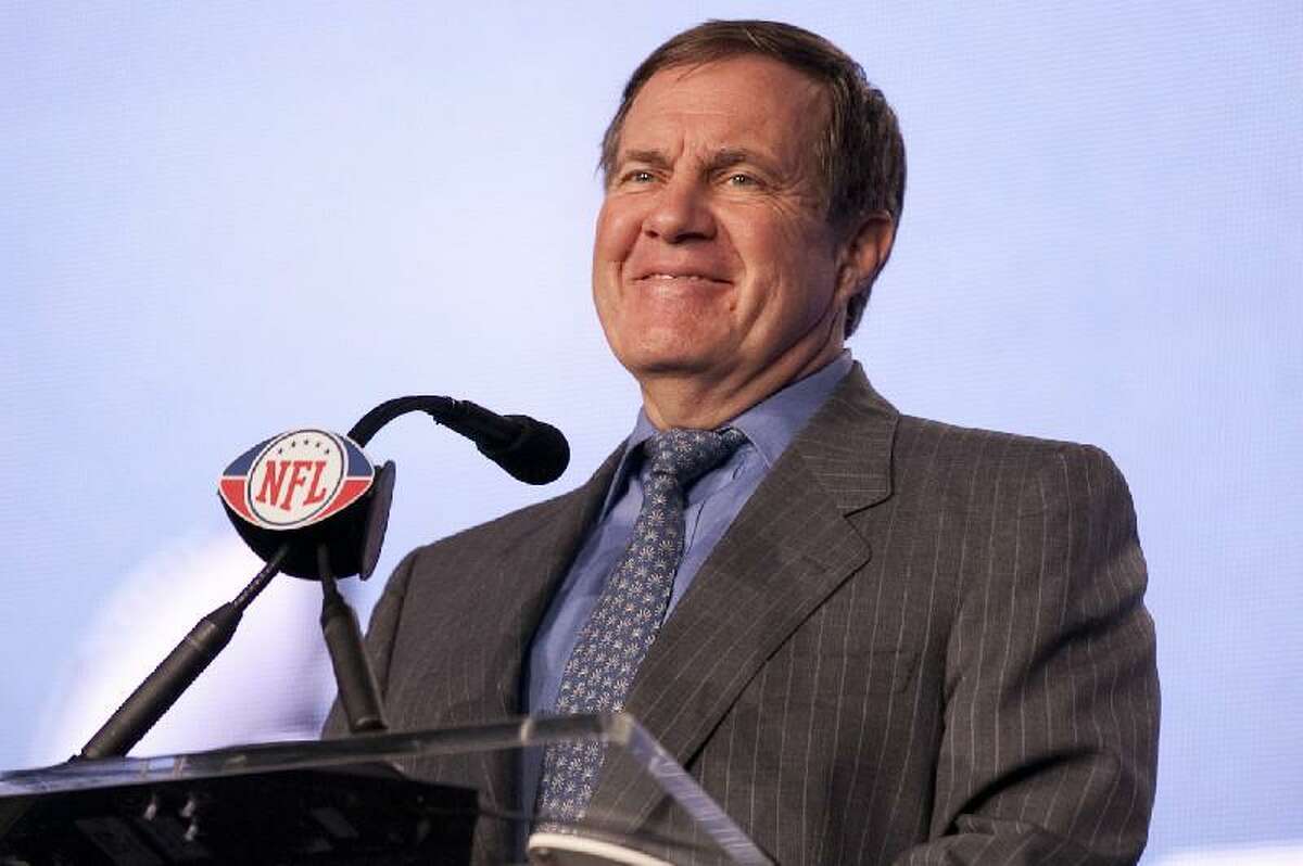 ASSOCIATED PRESS New England Patriots head coach Bill Belichick is shown during a news conference for Super Bowl XLVI Friday in Indianapolis.