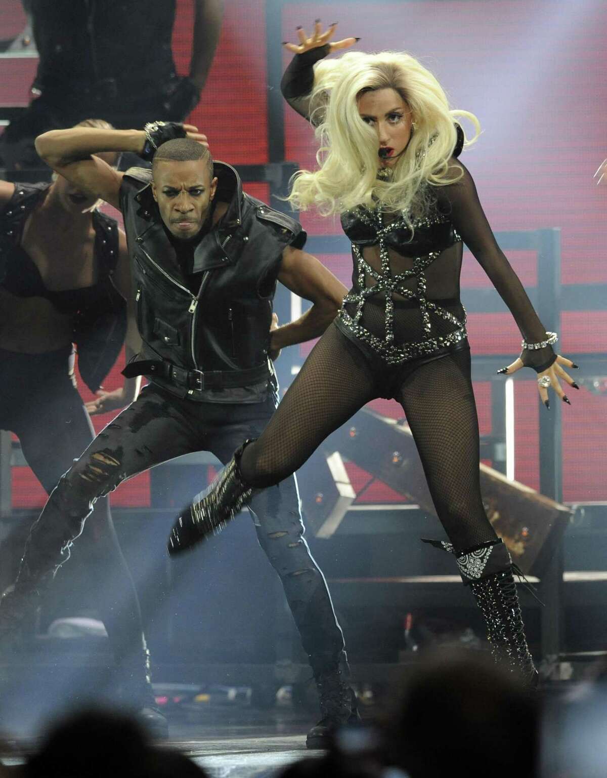 In this Sept. 24 file photo, Lady Gaga performs during the iHeartRadio music festival in Las Vegas. Lady Gaga has been voted the Associated Press Entertainer of the Year. (AP Photo/Chris Pizzello, file)