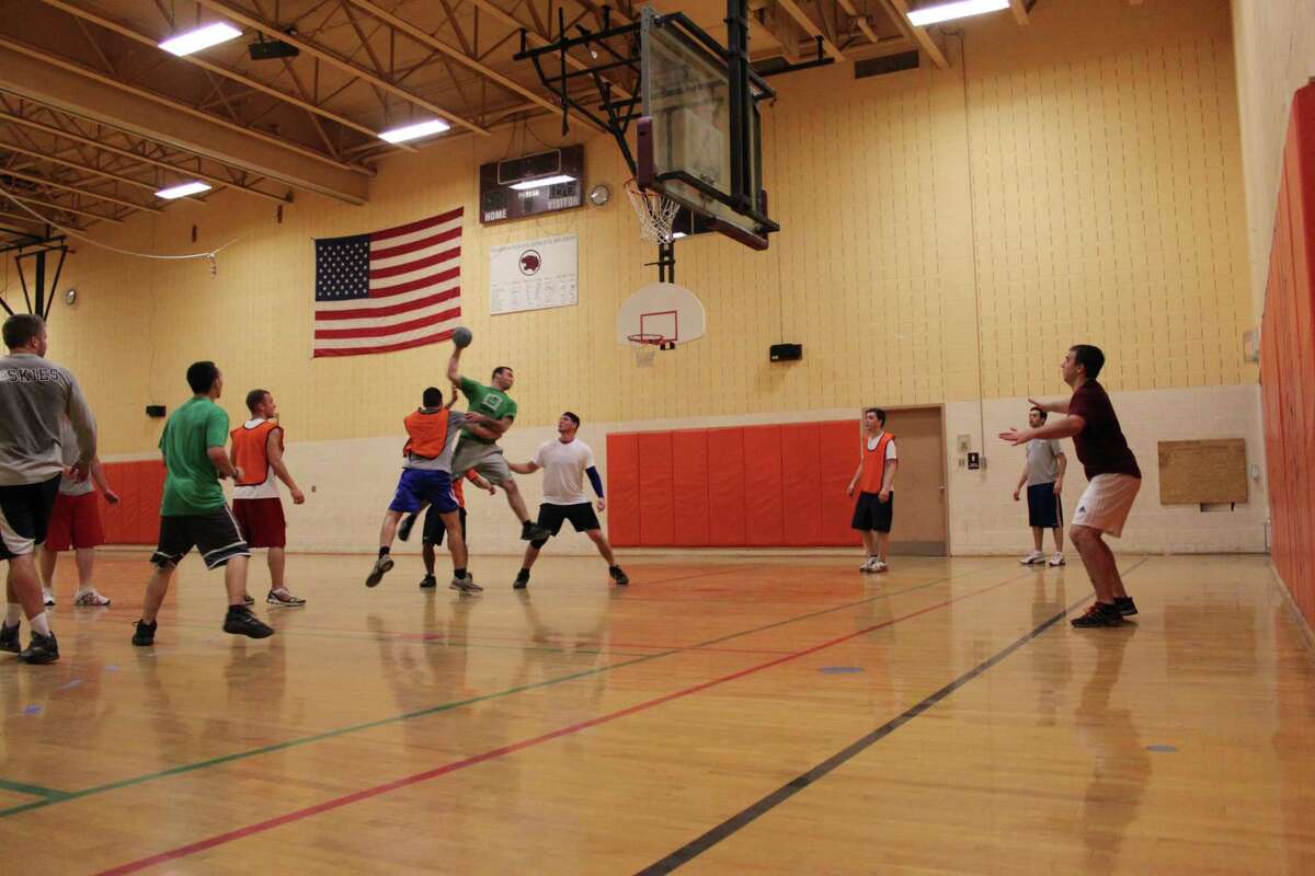 Members of Torrington team handball practice at Pearson Middle School in Winsted. Submitted Photo