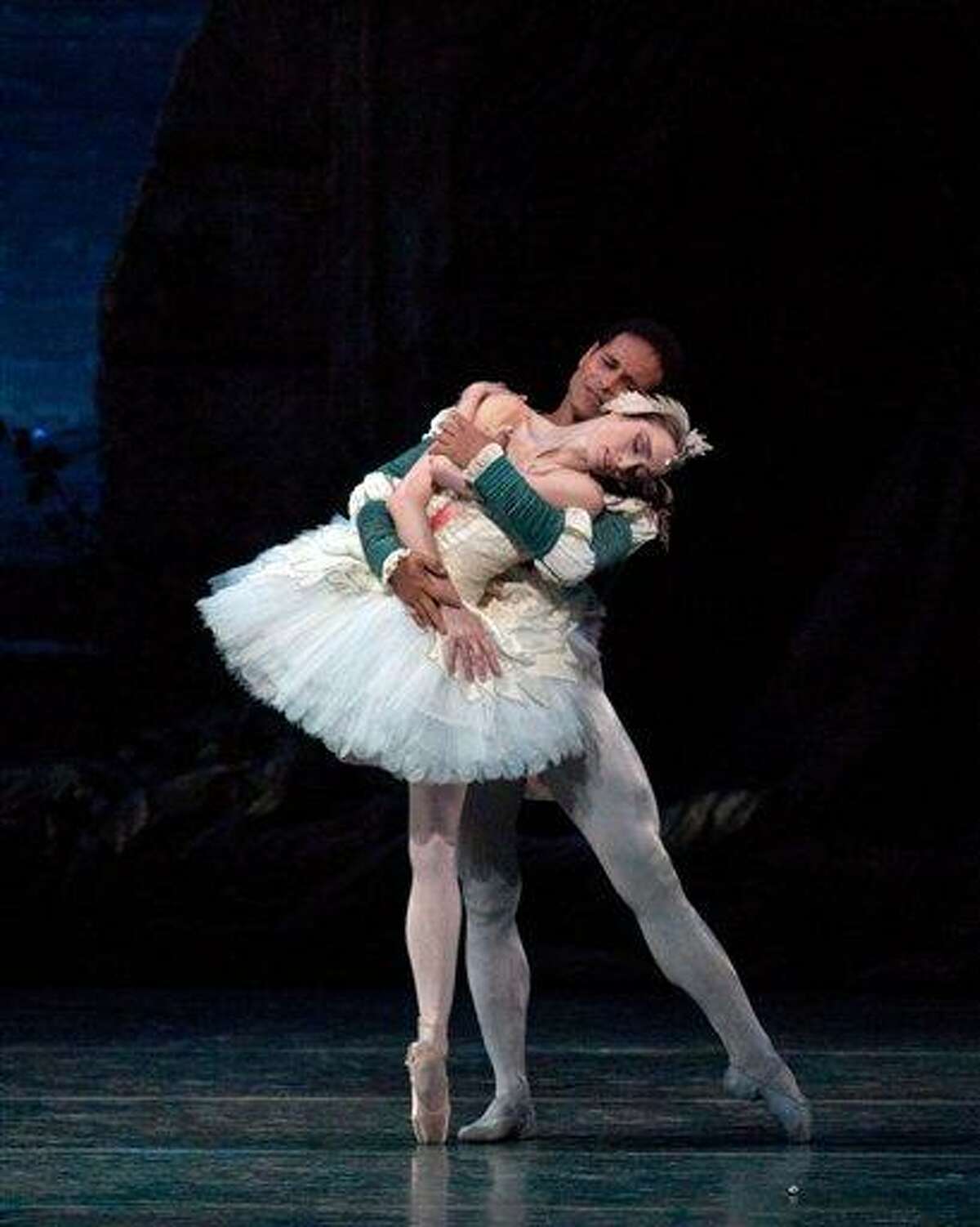 In this publicity image released by the American Ballet Theatre, Julie Kent and Cuban dancer Jose Manuel Carreno are shown during a performance of "Swan Lake," Thursday, June 30, 2011 in New York. After 16 years with the American Ballet Theatre, Carreno retired on Thursday. (AP Photo/ABT, Rosalie O'Connor)