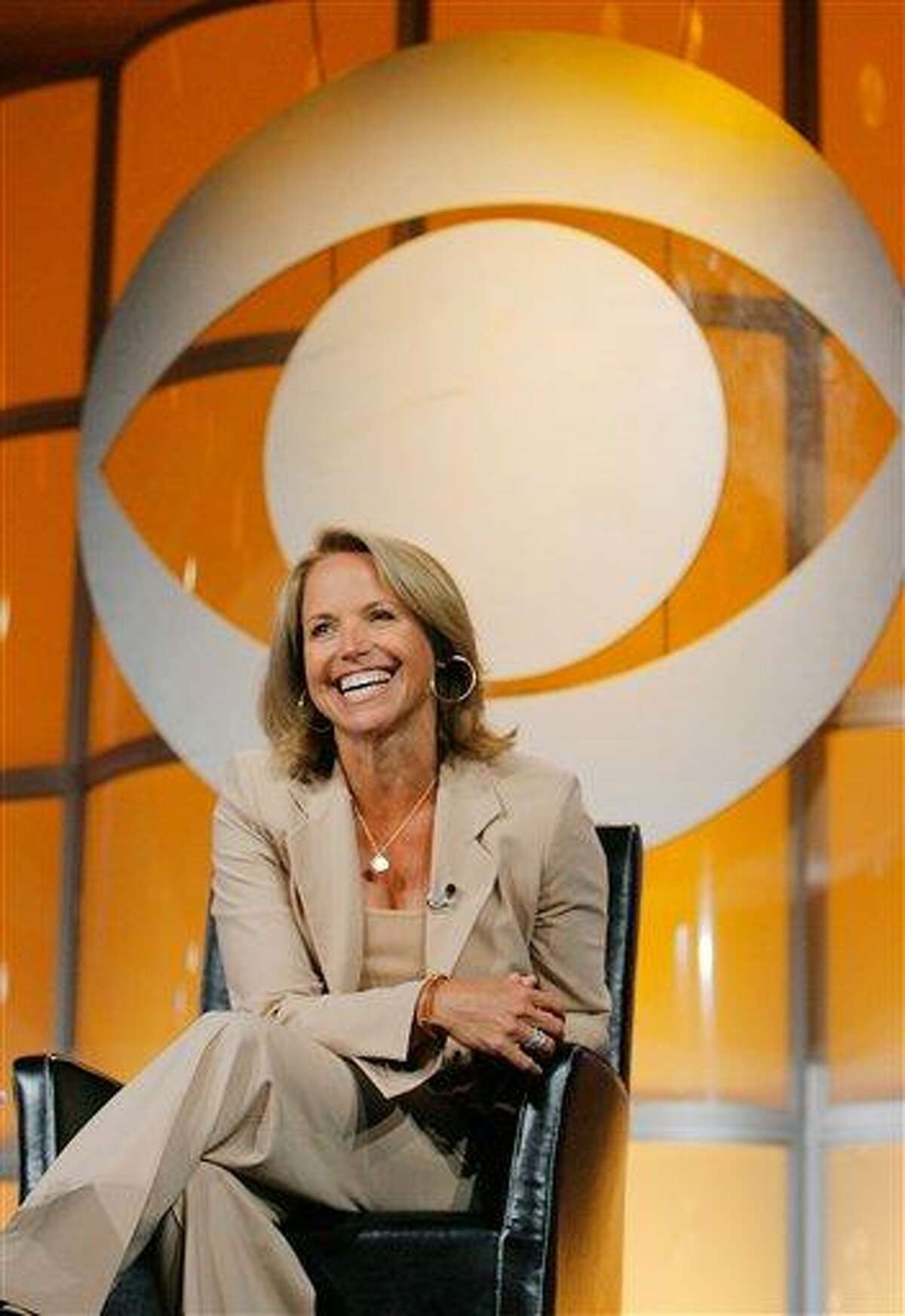 FILE - In this July 16, 2006 file photo, Katie Couric, CBS News anchor and correspondent, answers questions about her upcoming season anchoring "CBS Evening News with Katie Couric" during a news conference in Pasadena, Calif. (AP Photo/Lucas Jackson, File)