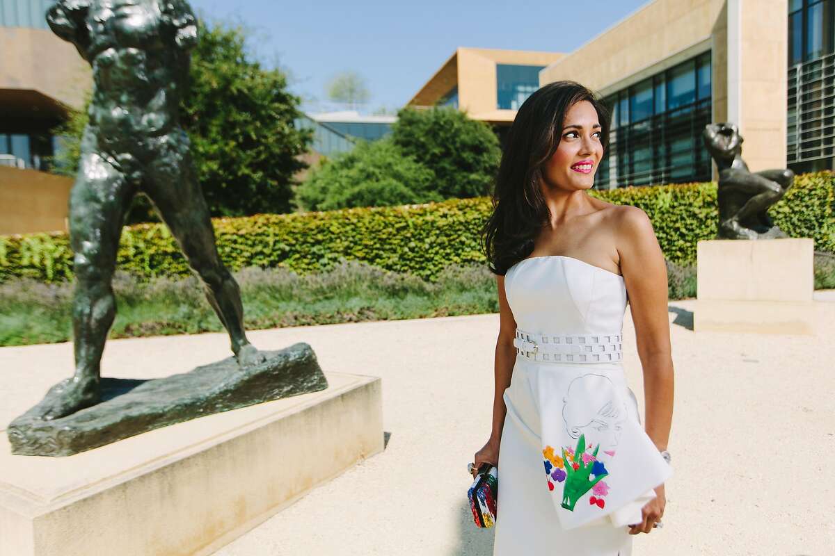 Komal Shah photographed in the Rodin Sculpture Garden at the Cantor Arts Center at Stanford University on August 22nd, 2017. Dress by Dior.