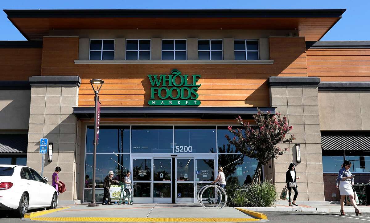 A recently opened Whole foods Market in Dublin, Ca. as seen on Mon. August 28, 2017. It is Amazon's first day of owning Whole Foods after their acquisition of the company.