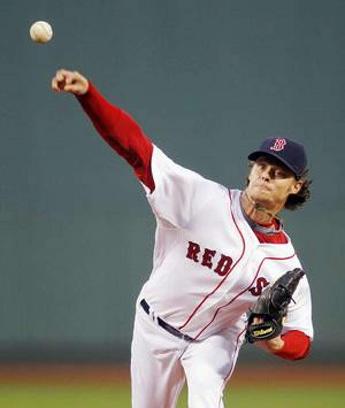 Boston Red Sox pitcher Daisuke Matsuzaka delivers a pitch during