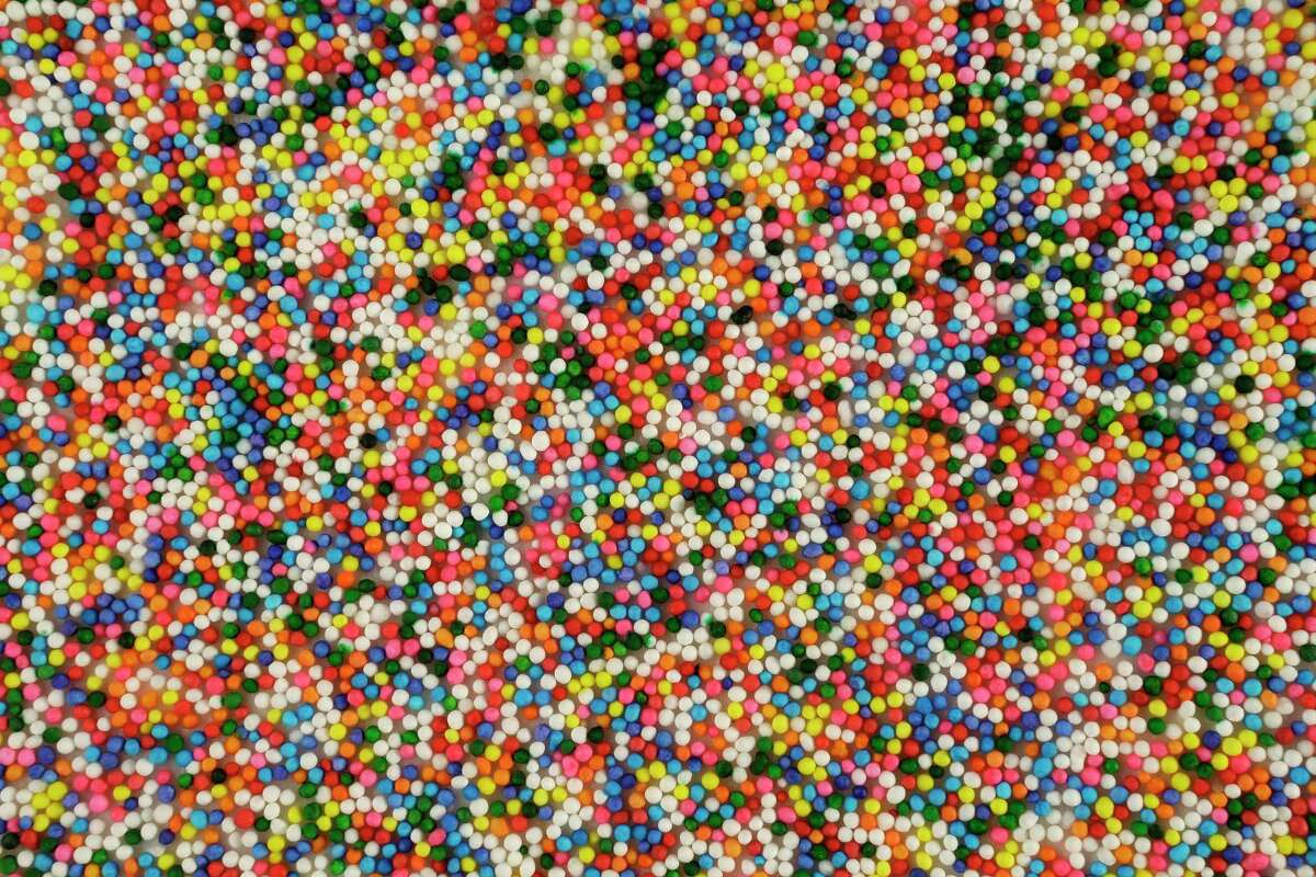 Three Brothers Bakery in Houston recently introduced a quarter sheet cake completely covered in nonpareil sprinkles.