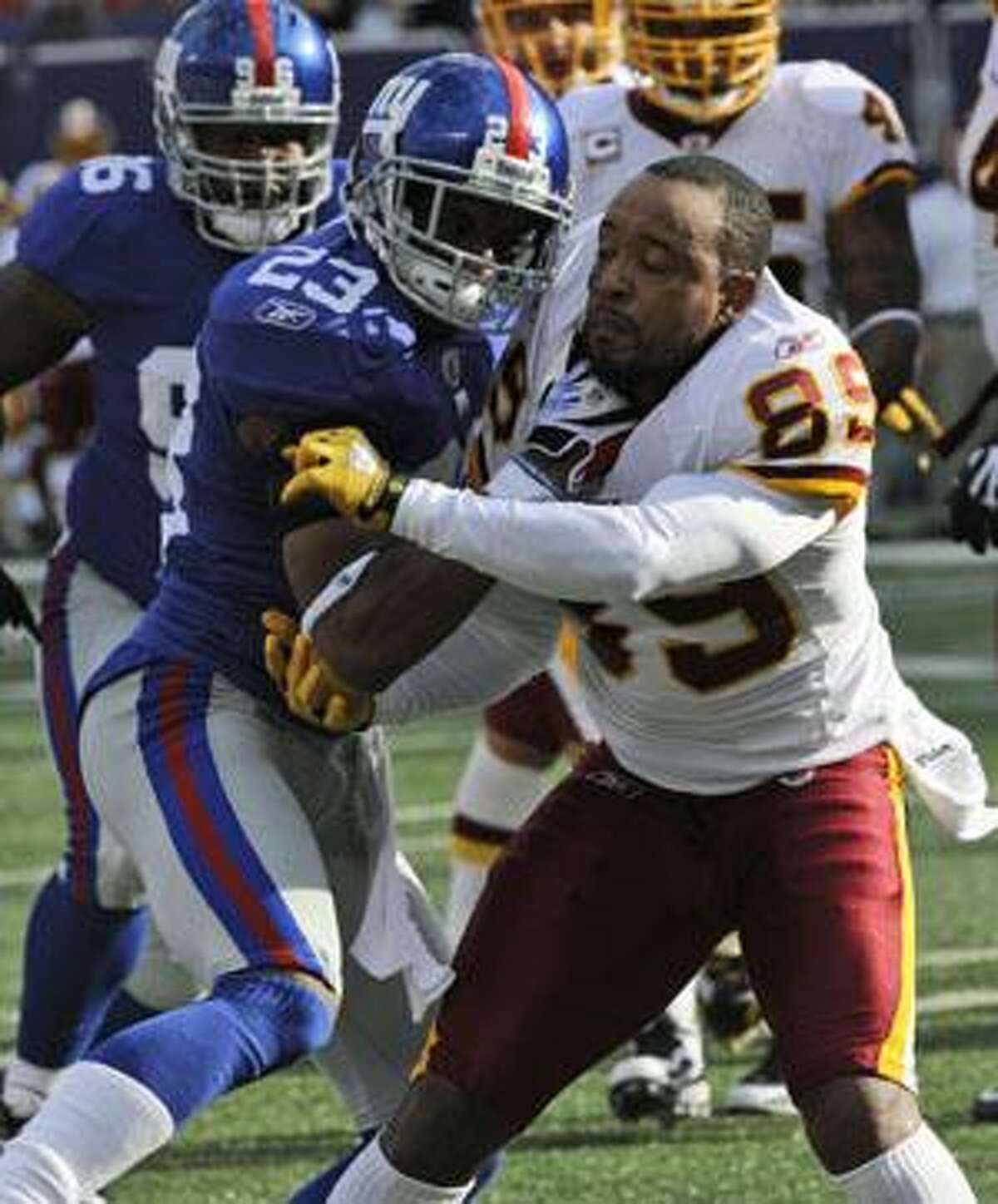 New York Giants Fred Robbins sacks Washington Redskins Jason