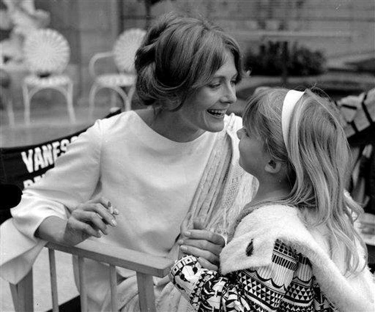 In this Sept. 21, 1967 file photo, British actress Vanessa Redgrave, left, dressed for her lead role in the film "Isadora', talks with her daughter Natasha, during a break in filming, in England. Richardson, 45, died Wednesday March 18, 2009 in New York after suffering an apparent head injury from a skiing accident in Canada on Monday. (AP Photo/File)